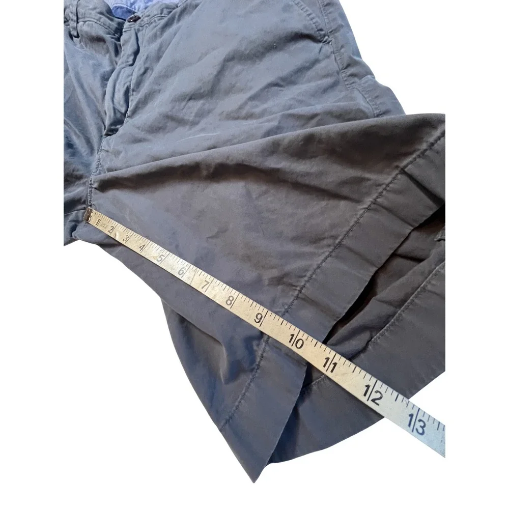 J Crew Men's Chino Shorts Size 35 Charcoal Grey Flat Front Casual Summer Classic